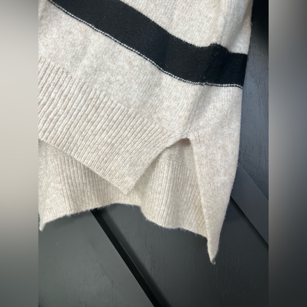 Line and Dot Rosie Striped Sweater in Oatmeal & Black, Size Small - Picture 5 of 10
